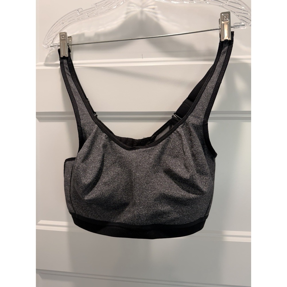 Wacoal Sport Underwire Sports Bra 38C Heather Grey Black High Impact 855229